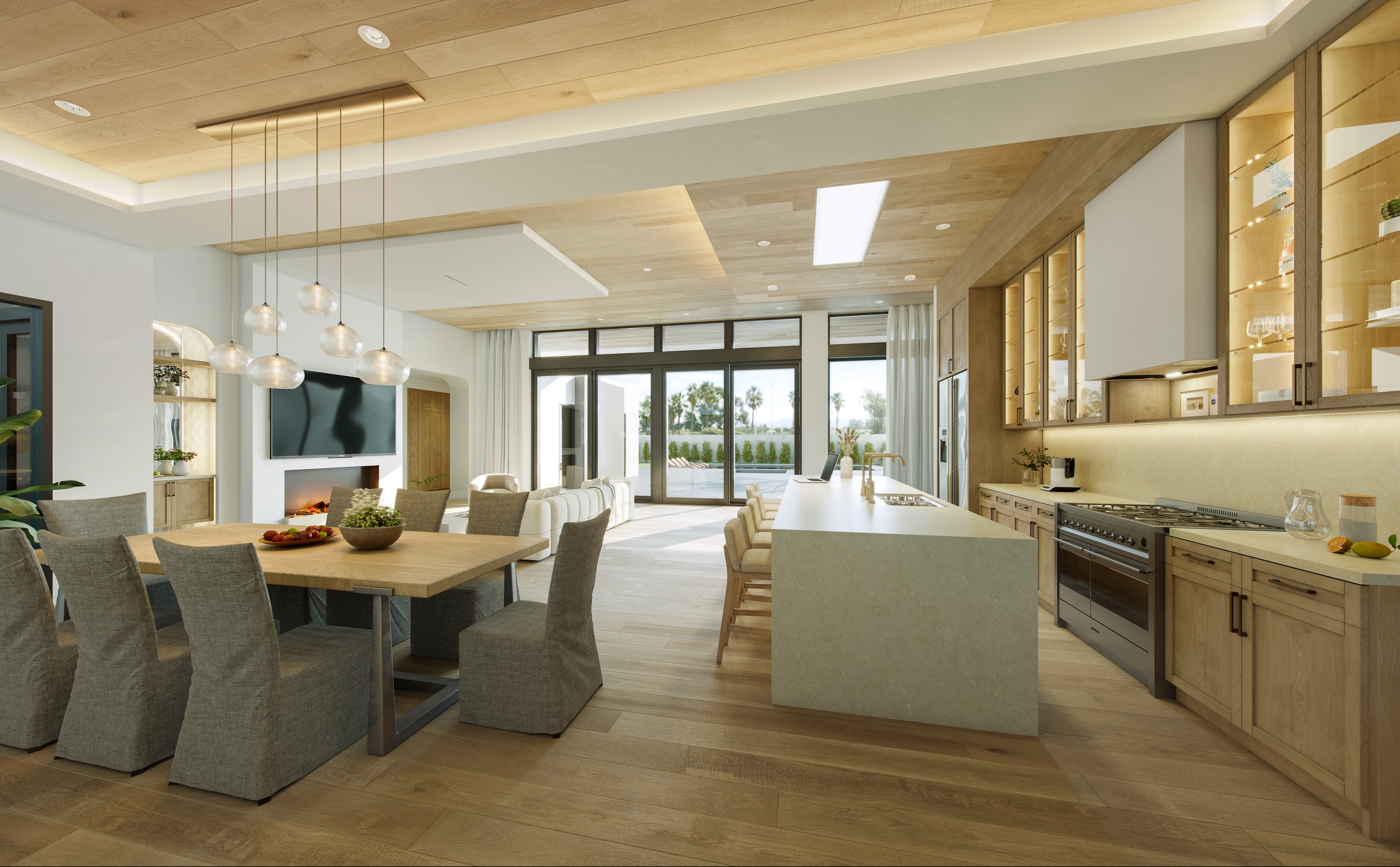 Desert modern living room interior